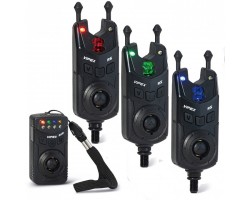 Комплект электронных сигнализаторов поклёвки ANACONDA Vipex RS Set 3 + 1 Red, Green, Blue