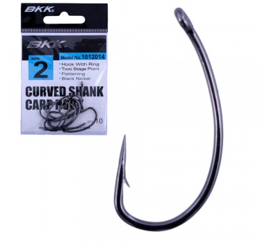 Крючек BKK Carp Fishing Black Nickel Curved Shank Hook