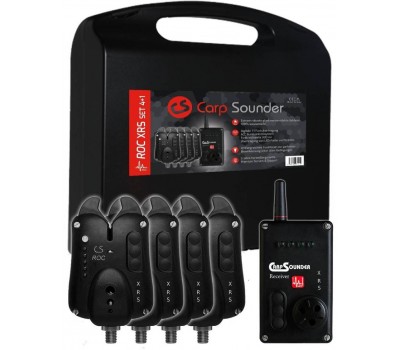 Комплект электронных сигнализаторов Carp Sounder ROC XRS Set 4+1 Black