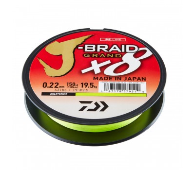Плетёный шнур Daiwa J-Braid Grand X8 Chartreuse 270m
