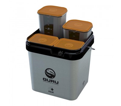 Комплект контейнеров для прикормки с ведром Guru Plus 4 System 17L